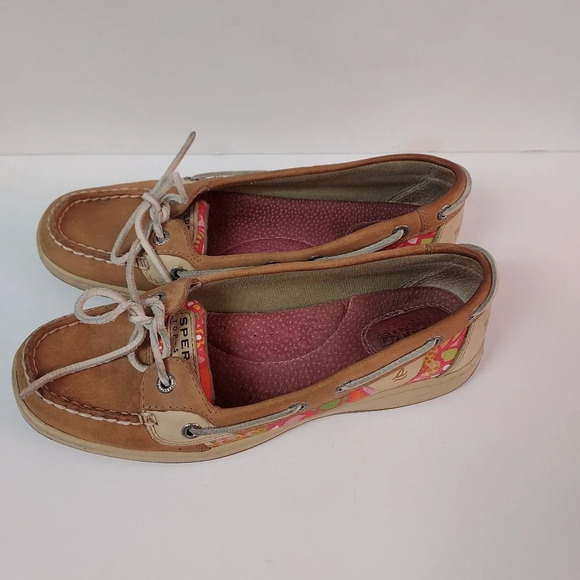 Sperry 9102245 Angelfish Floral Boat Shoes Top Siders in Size 8M - Picture 3 of 12